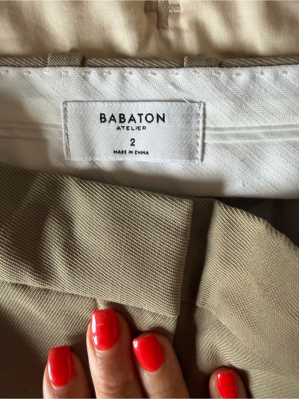 Aritzia Babaton City Wool Agency Pant Taupe Beige Tailored Trousers Size 2 - Picture 7 of 13